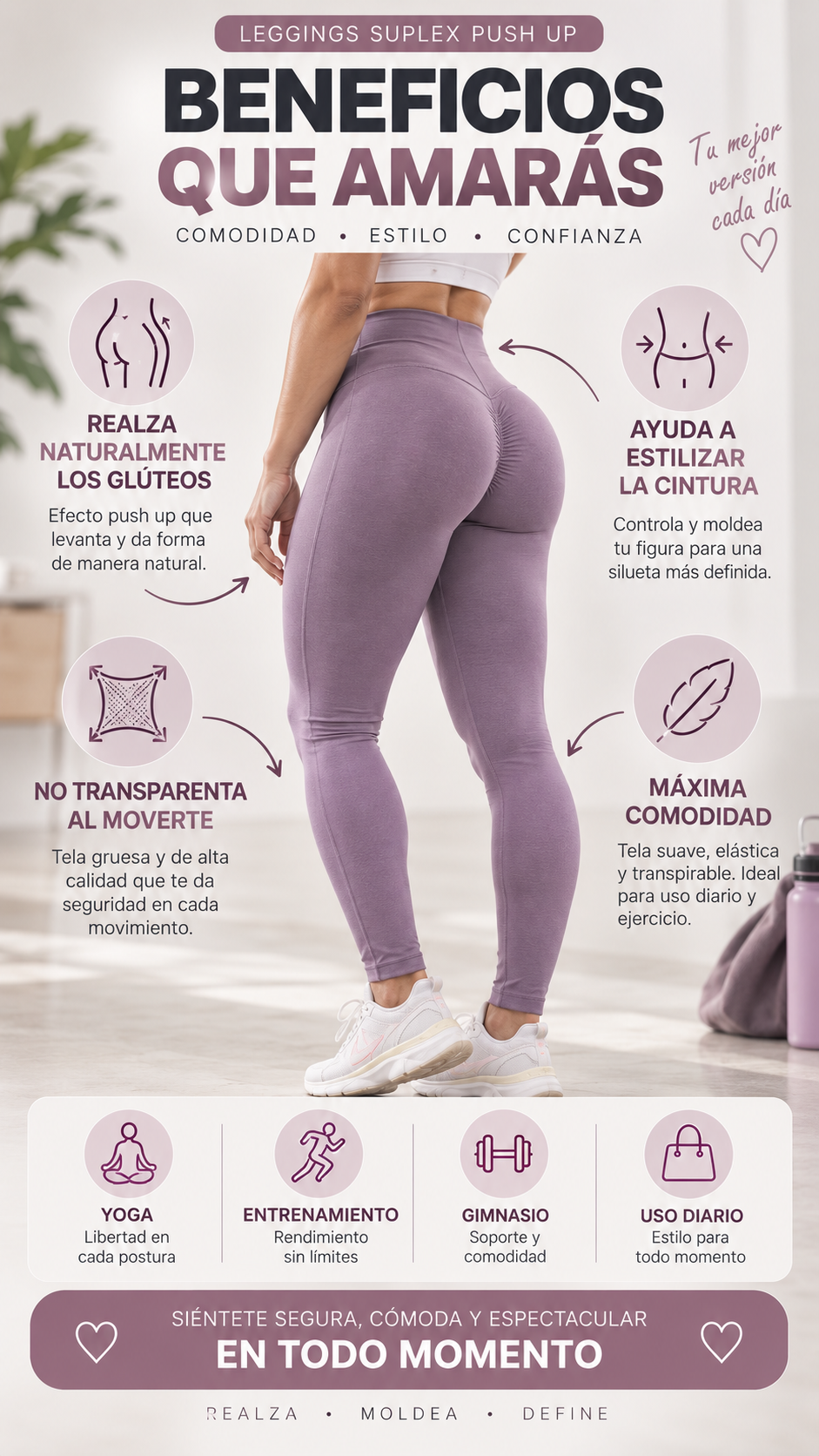 Leggings Suplex Push Up Larga