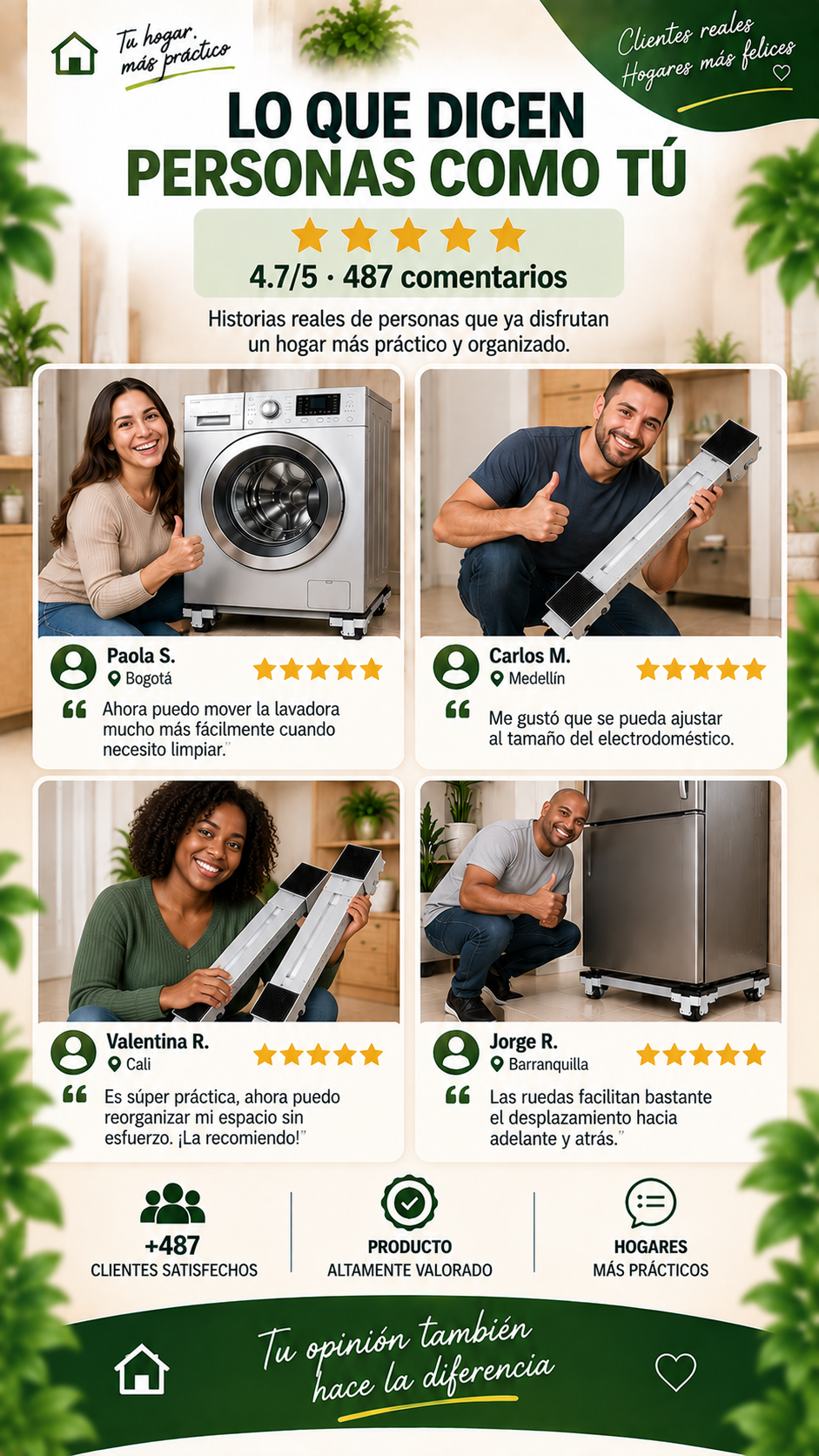 Base Móvil Ajustable Electrodomésticos