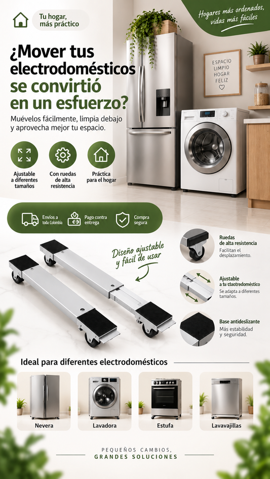 Base Móvil Ajustable Electrodomésticos