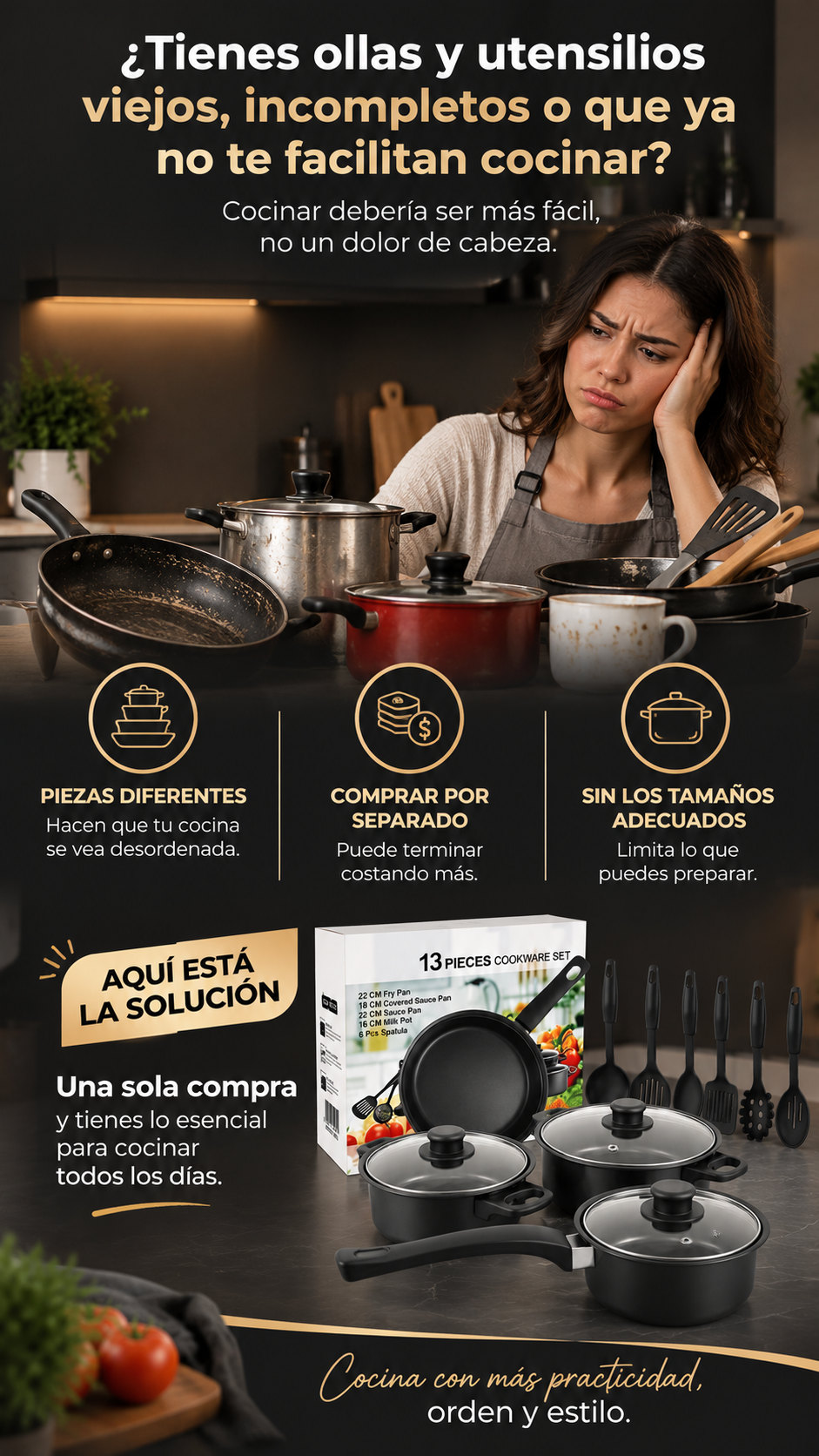 Batería de Cocina Antiadherente