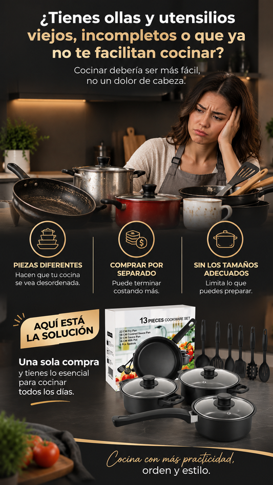 Batería de Cocina Antiadherente