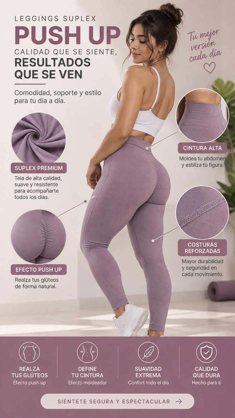 Leggings Suplex Push Up Larga