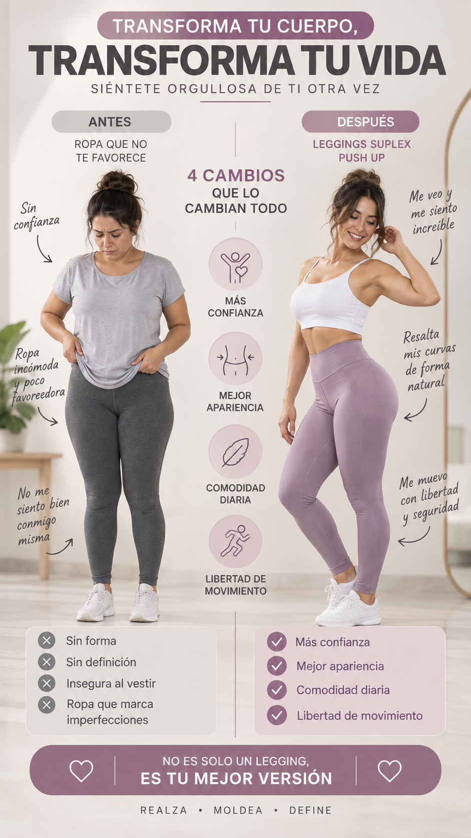 Leggings Suplex Push Up Larga