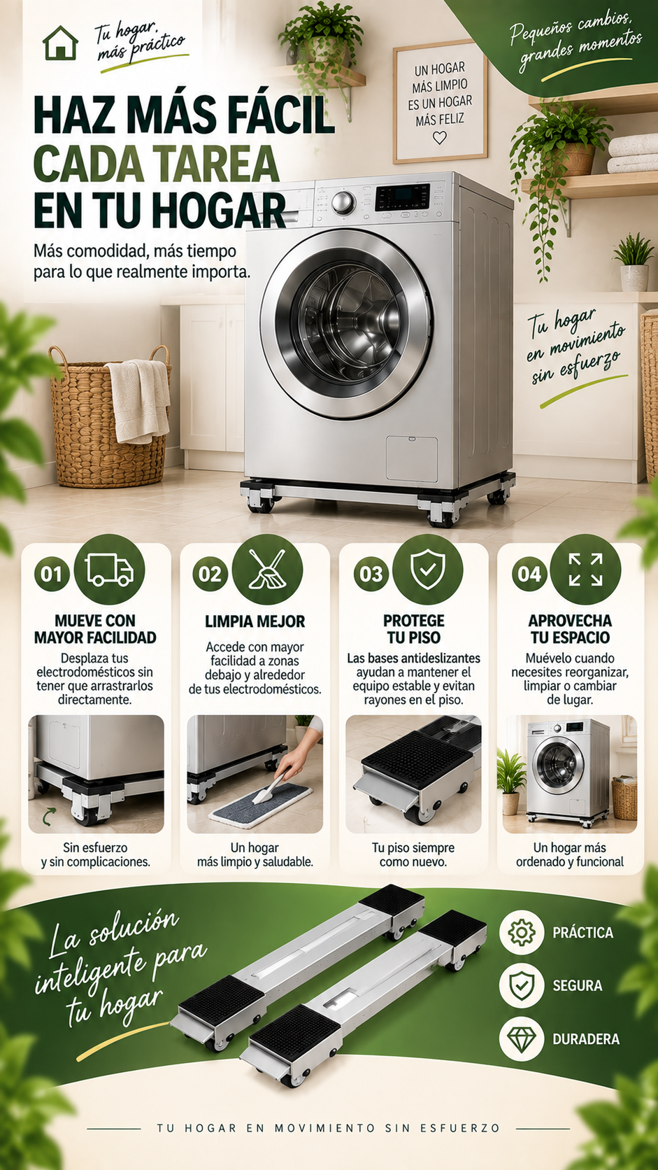 Base Móvil Ajustable Electrodomésticos