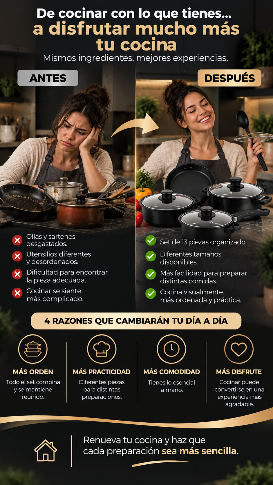 Batería de Cocina Antiadherente
