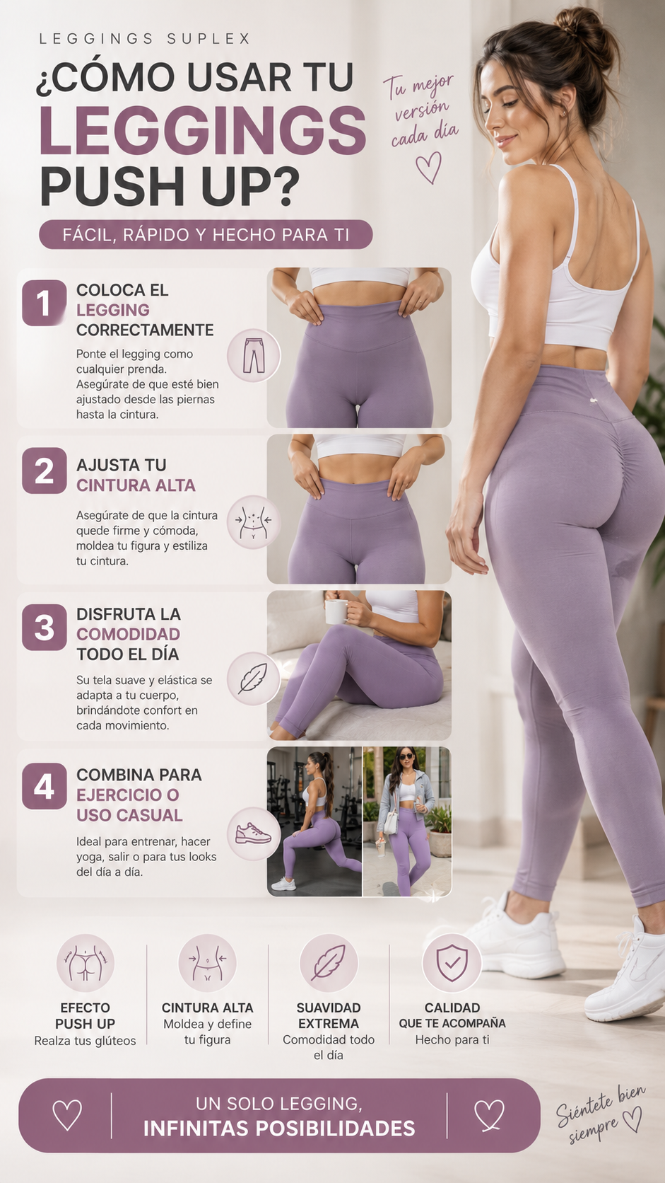 Leggings Suplex Push Up Larga