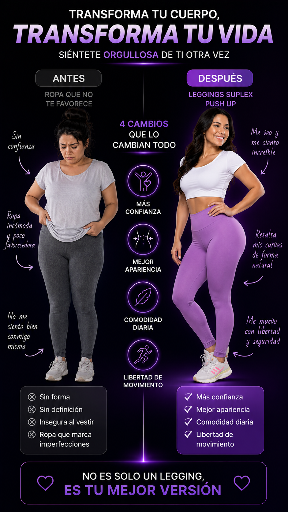 Leggings Suplex Push Up Larga